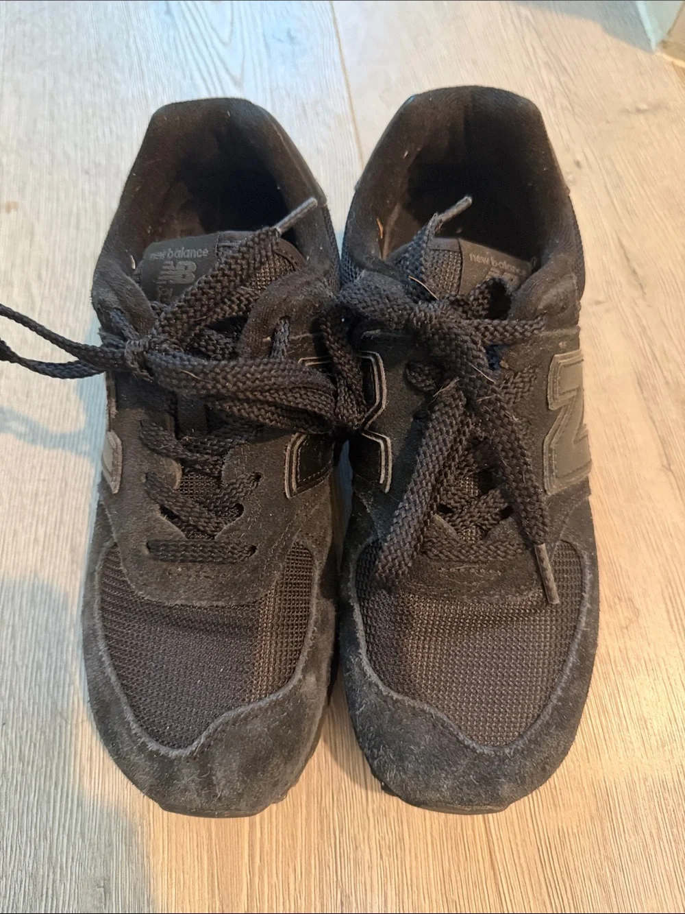 New Balance Kids Black Lace-Up Sneakers